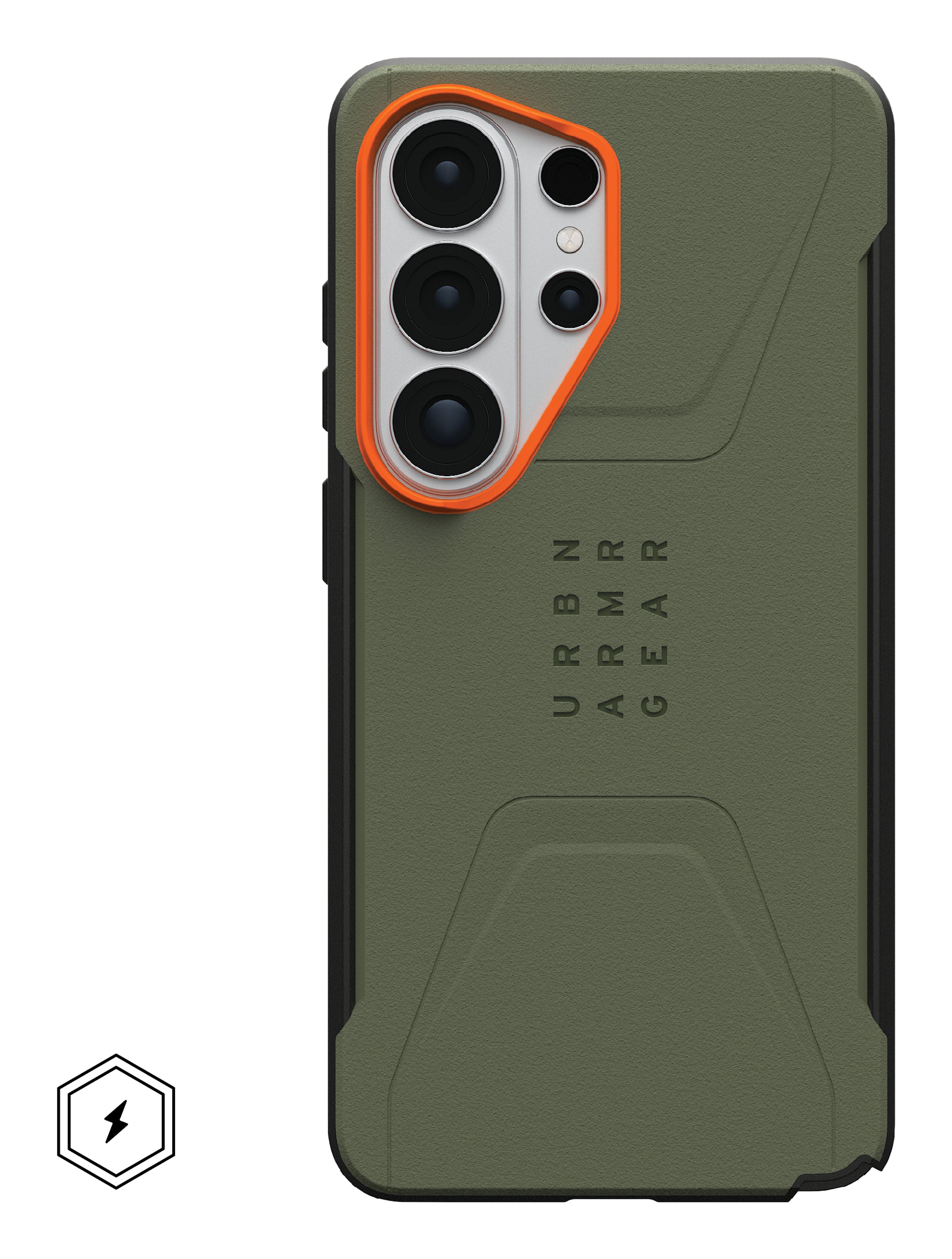 Urban Armor Gear UAG Civilian – Rückcover – für Samsung Galaxy S26 Ultra – MagSafe, PC, Orange/Olive