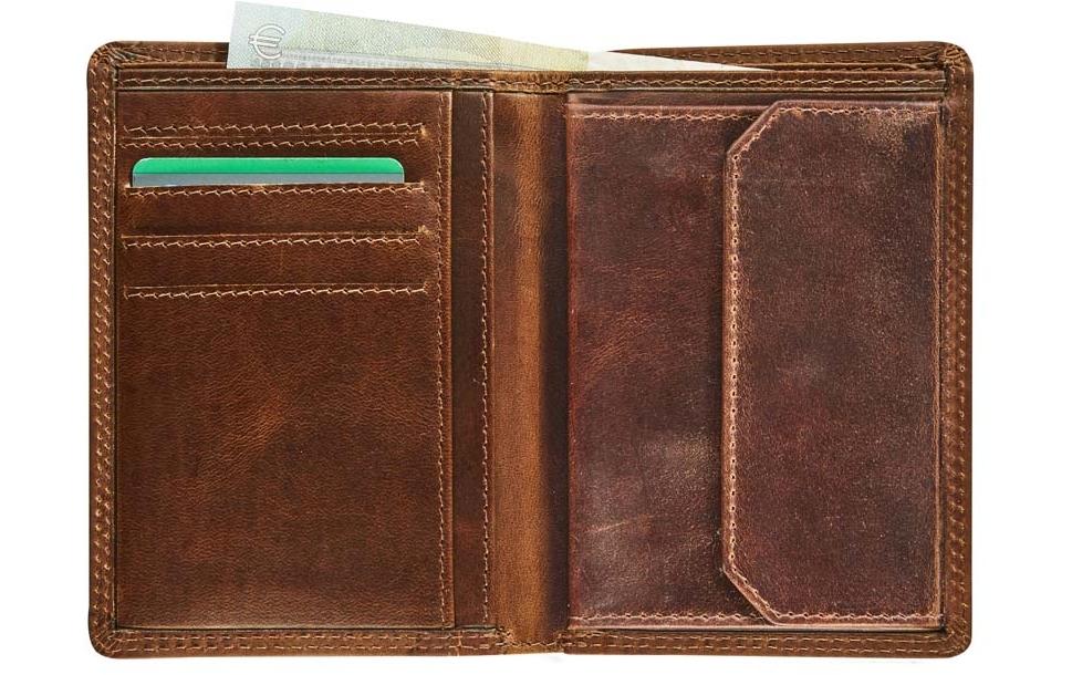 Maverick Kartenetui – RFID-Schutz – 90 × 123 mm – Braun – Leder – 1 Stk.