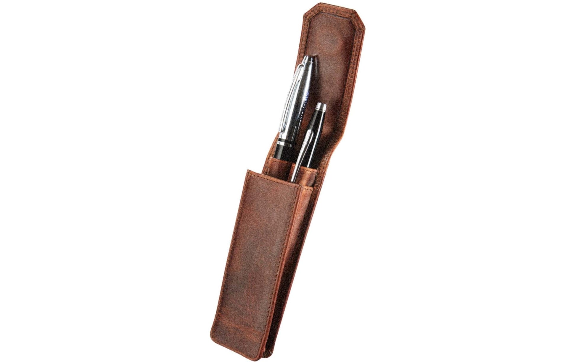 Maverick Etui, leer, für 2 Stifte – braun – Leder