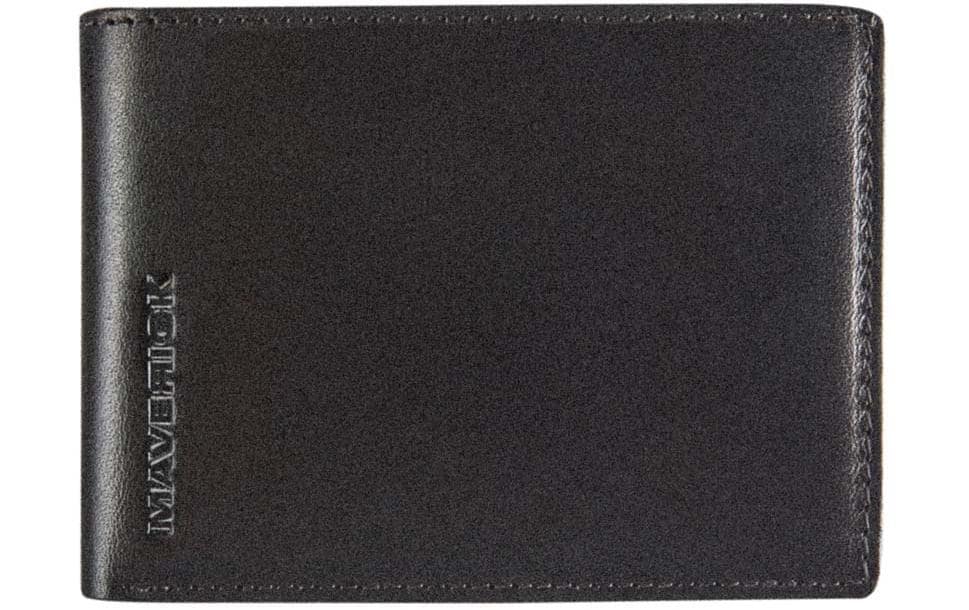 Maverick Brieftasche – RFID-Schutz – 110 × 81 × 83 mm – Leder – Schwarz