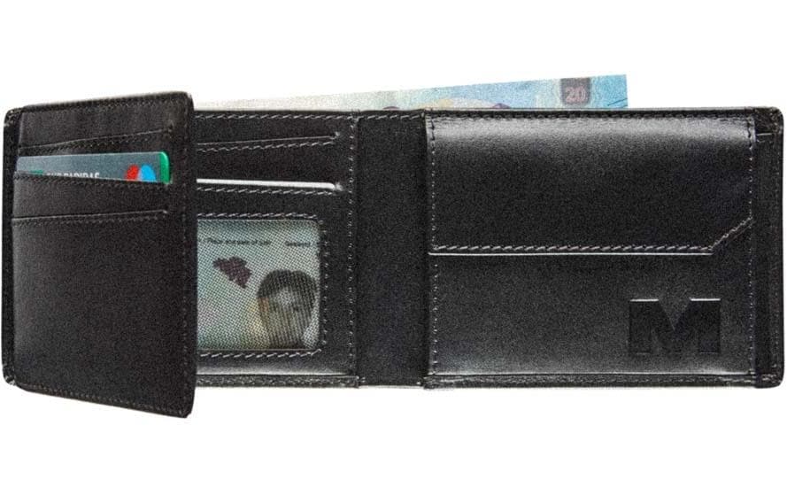 Maverick Brieftasche – RFID-Schutz – 110 × 81 × 83 mm – Leder – Schwarz