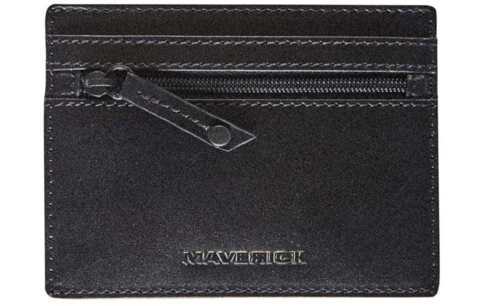Maverick Brieftasche – RFID-Schutz – 117×87×87 mm – Schwarz – Leder – 1 Stk.