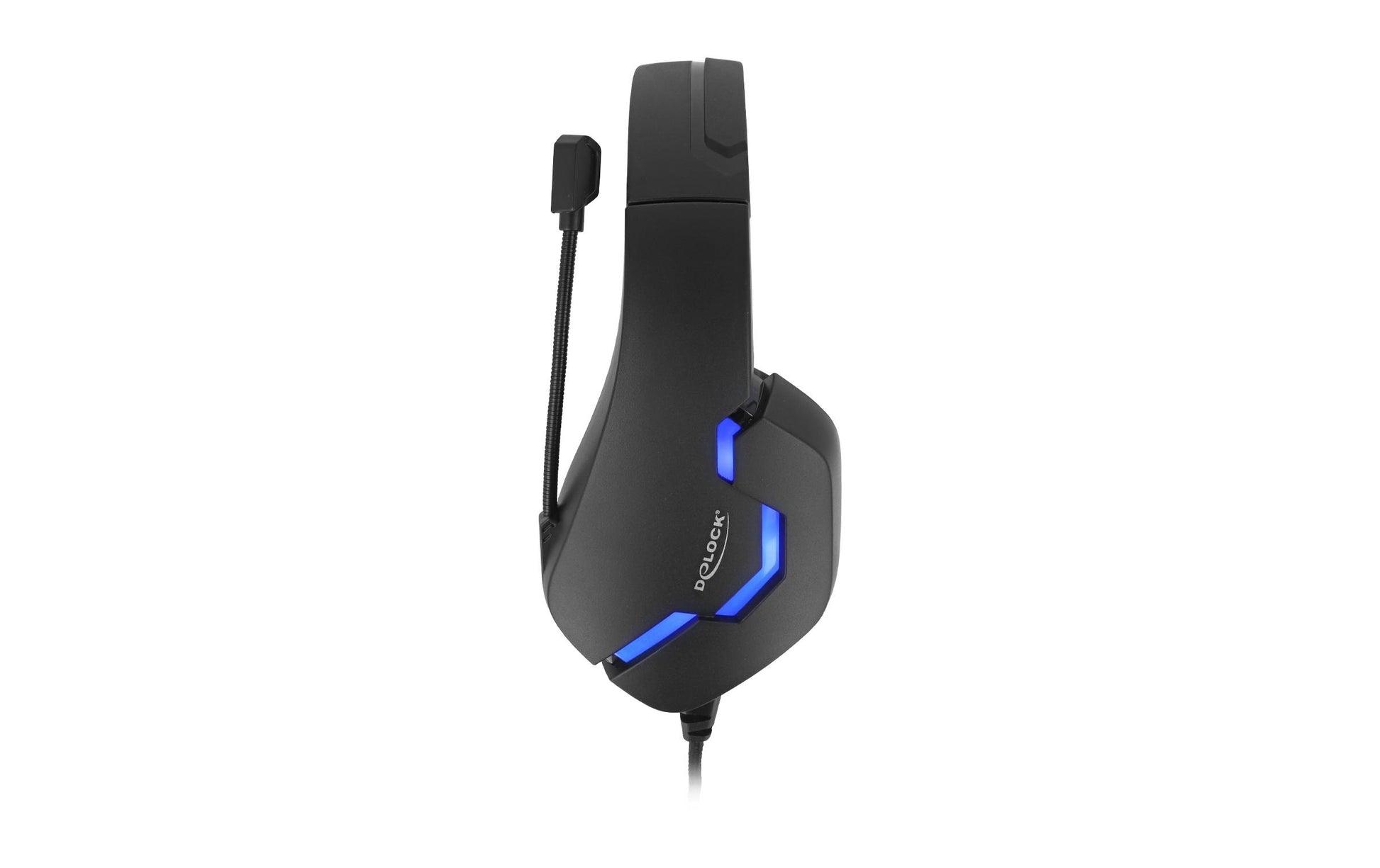 DeLOCK Gaming-Headset Over-Ear – 3,5 mm Klinke, mit Mikrofon (Stummschaltung) – Schwarz – für Xbox One
