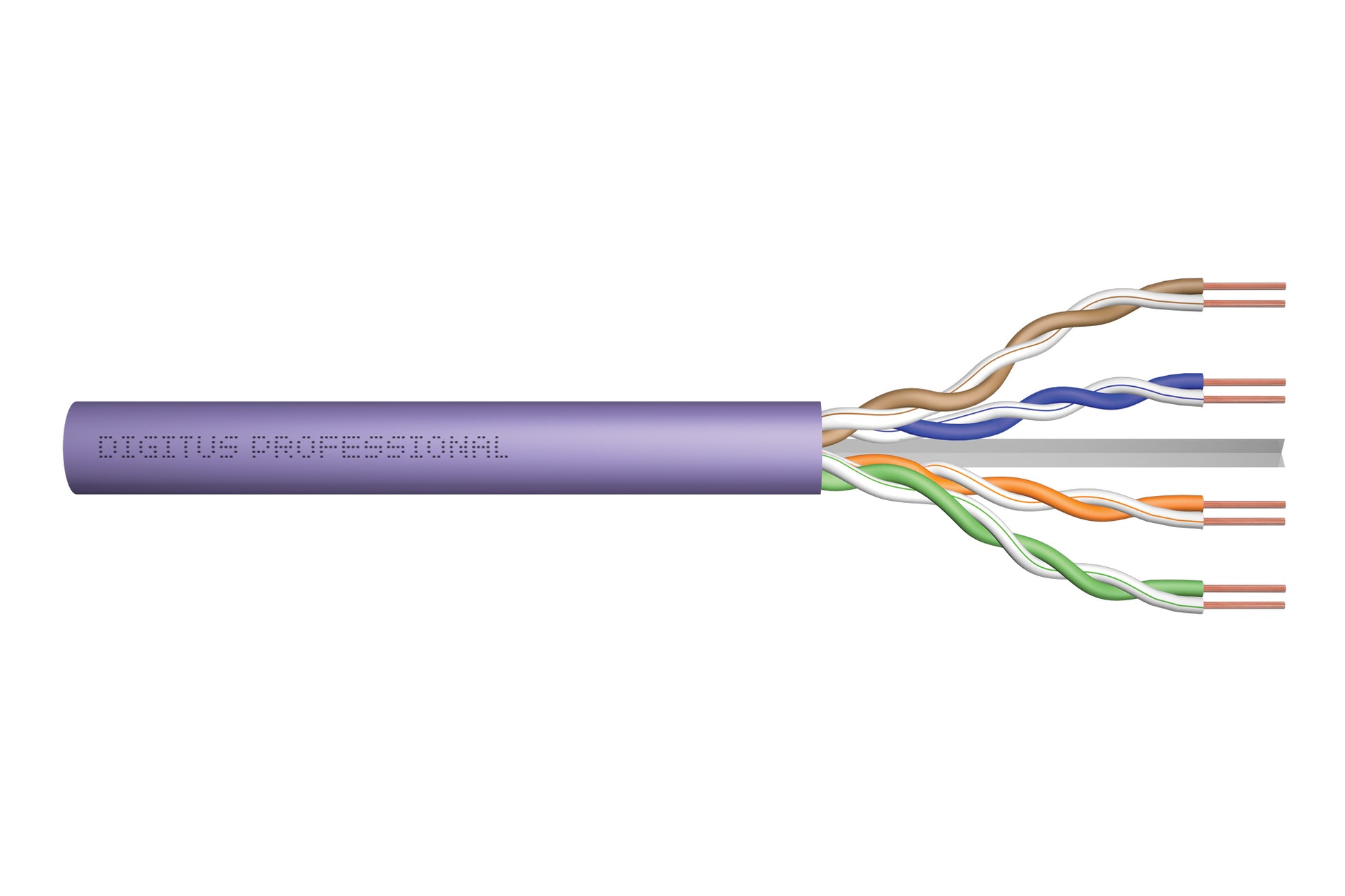 Digitus Installationskabel – 500 m, violett, Kat. 6, U/UTP, halogenfrei