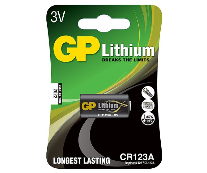 GP Batteries CR123A Batterie, Lithium, 3 V – 1 Stk.