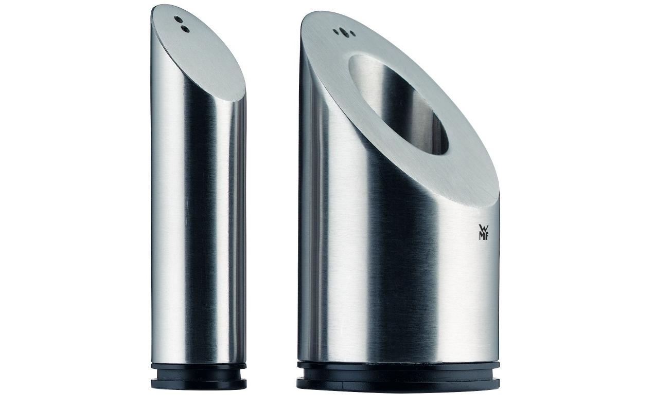 WMF Salz- und Pfeffermühle 2-teilig, Ø 4,5 × 8,6 cm, Edelstahl (Cromargan), Silber