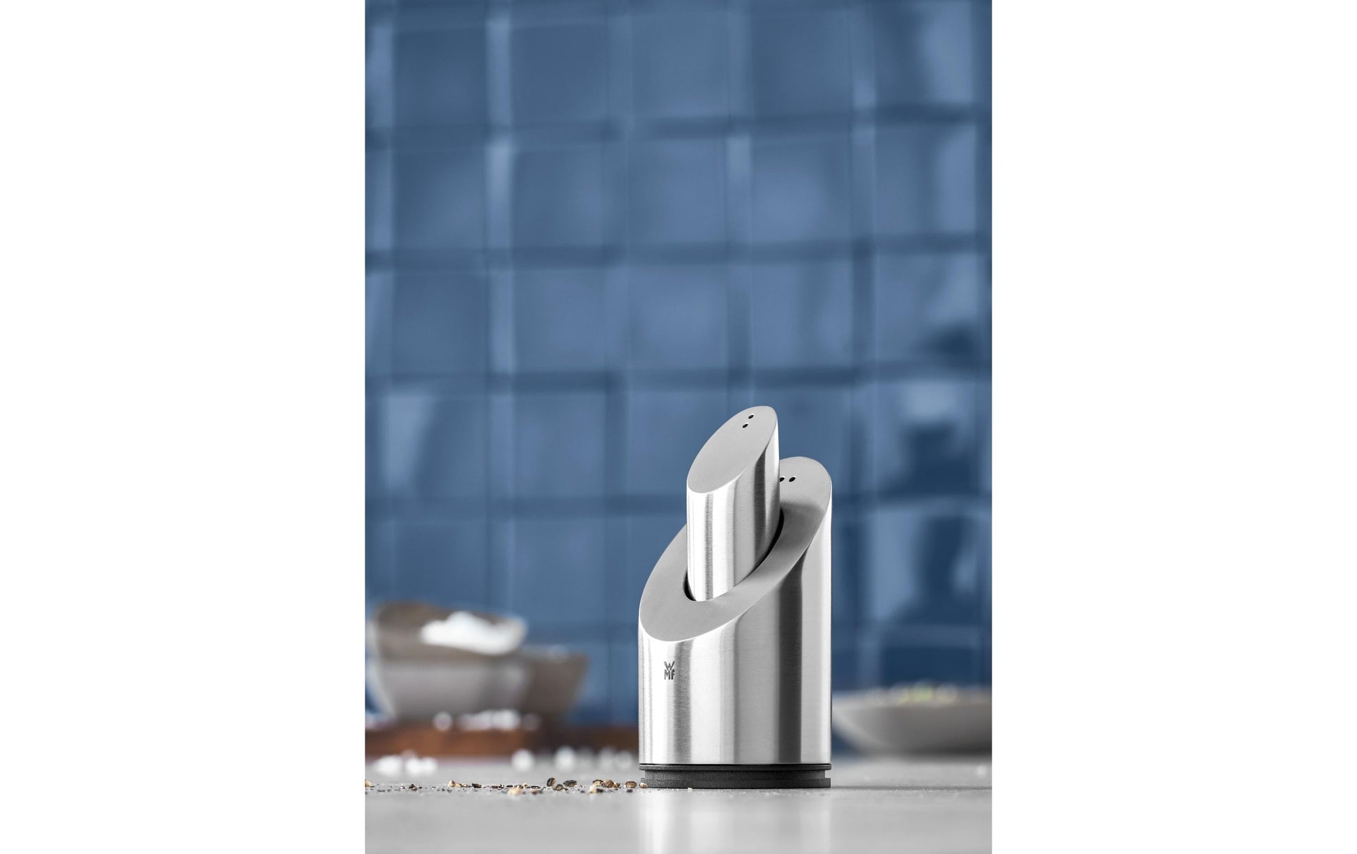 WMF Salz- und Pfeffermühle 2-teilig, Ø 4,5 × 8,6 cm, Edelstahl (Cromargan), Silber