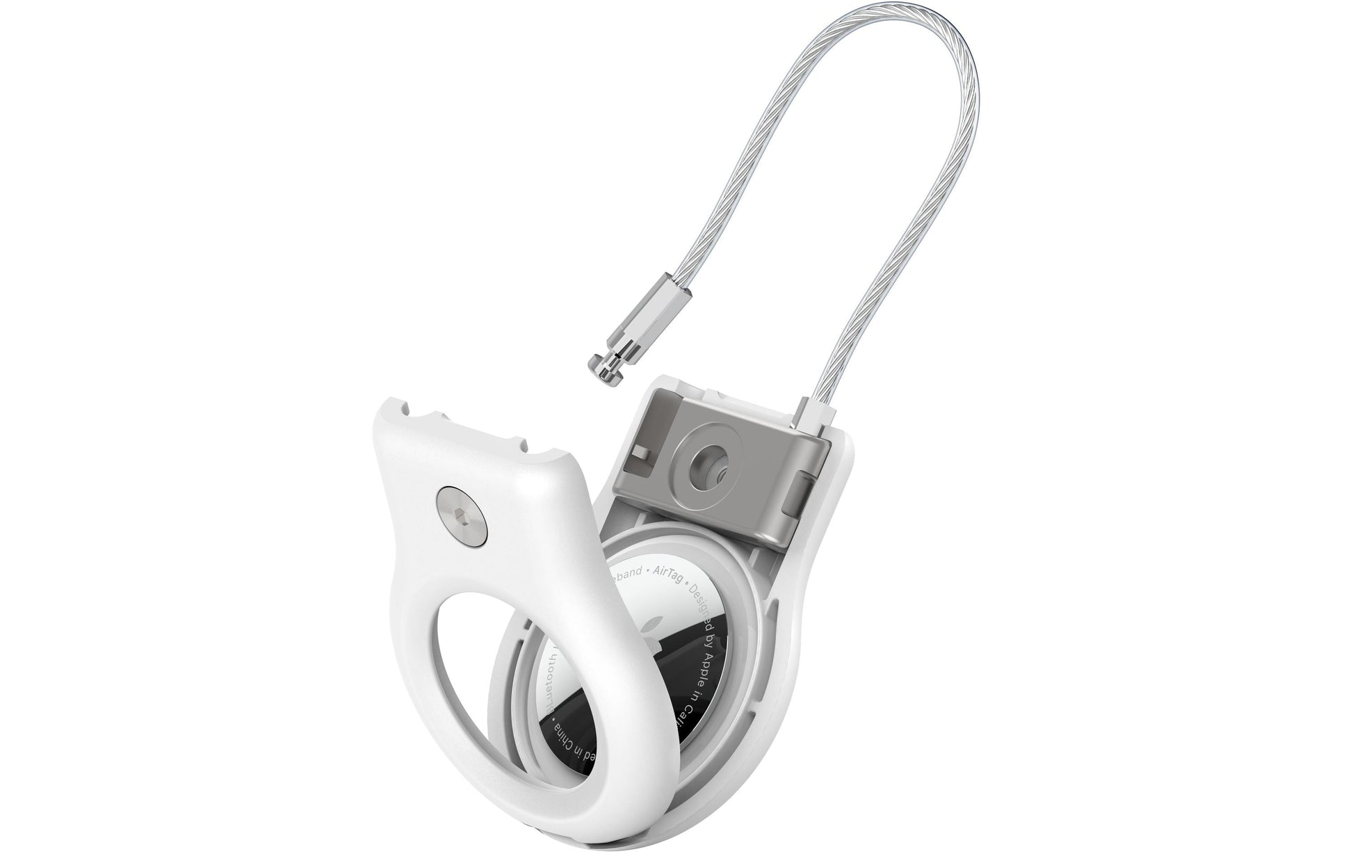 Belkin Hülle – für Apple AirTag, mit Drahtschlaufe, Weiss