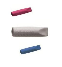 Faber-Castell Ersatzradierer – für Bleistifte – 2er-Pack – Kunststoff, sortiert – 10 × 40 × 10 mm