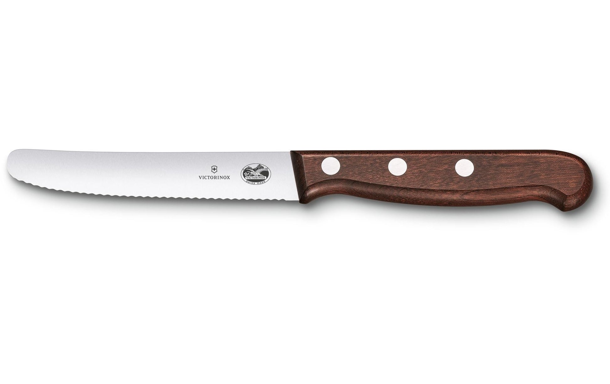 Victorinox Gemüsemesser 11 cm, Edelstahlklinge, Ahorngriff, Braun