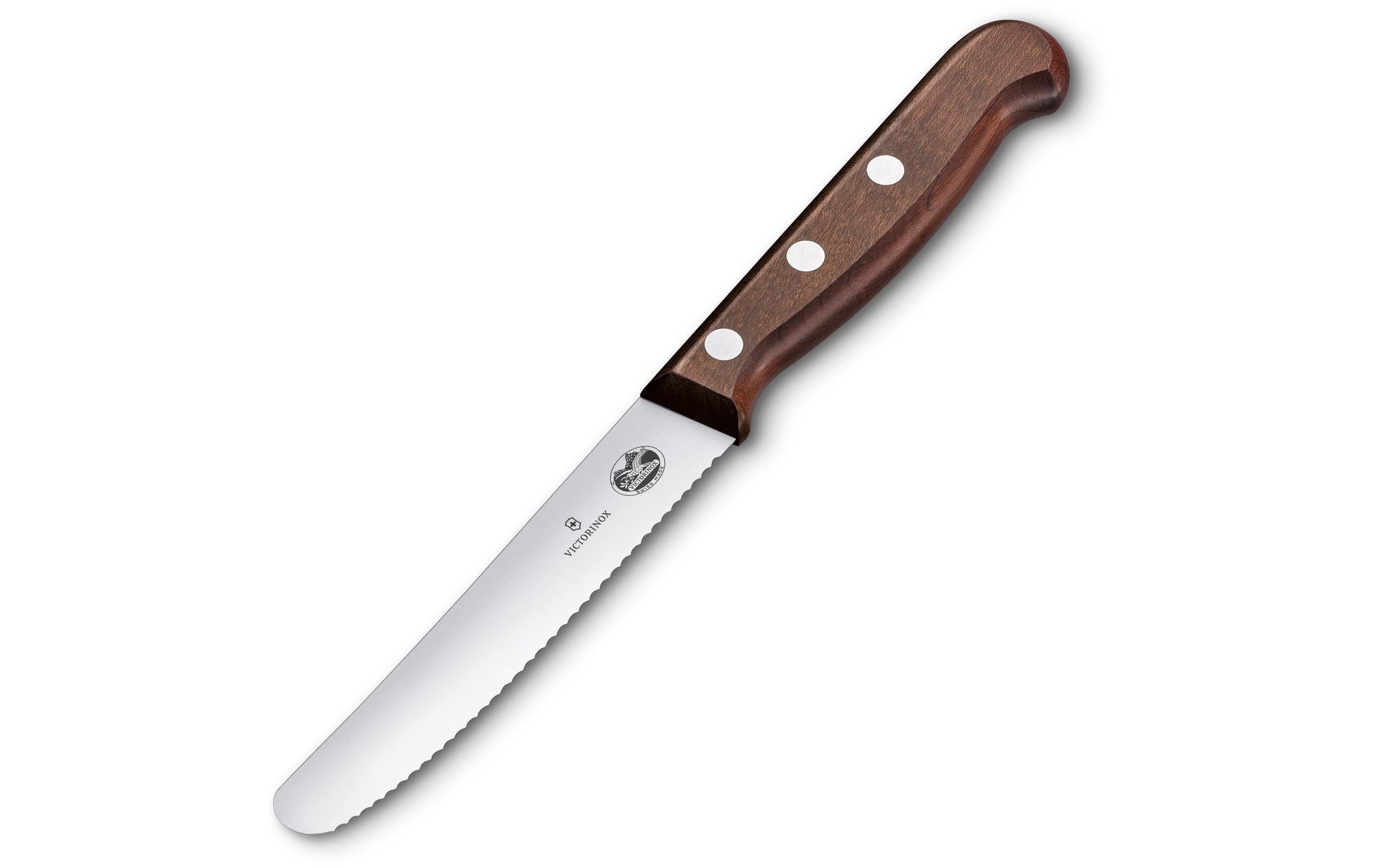 Victorinox Gemüsemesser 11 cm, Edelstahlklinge, Ahorngriff, Braun