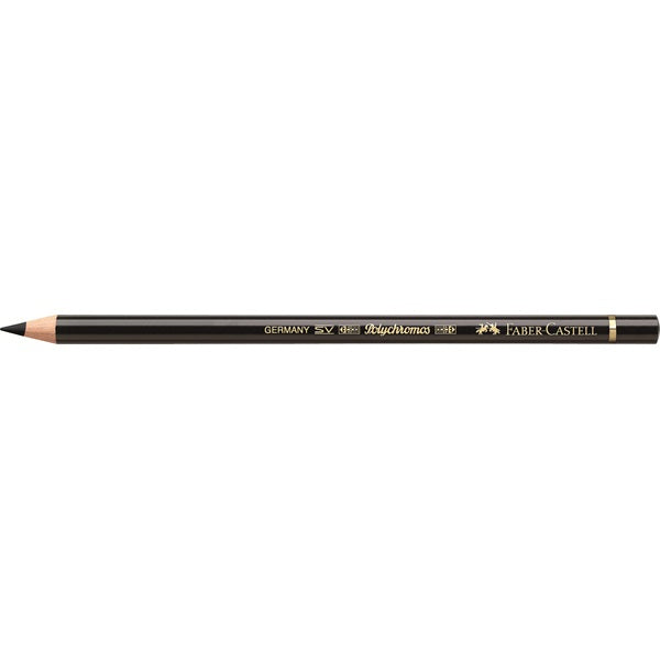 Faber-Castell Buntstifte Polychromos – Einzelstift Schwarz, wisch- und wasserfest