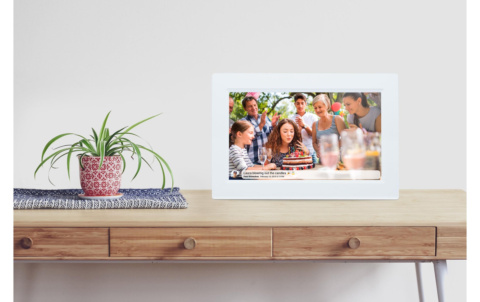 Denver PFF-1015W Digitaler Bilderrahmen – 10,1" – 1280 × 800 (WXGA), IPS – WLAN, Mikro-USB – microSD – Weiss