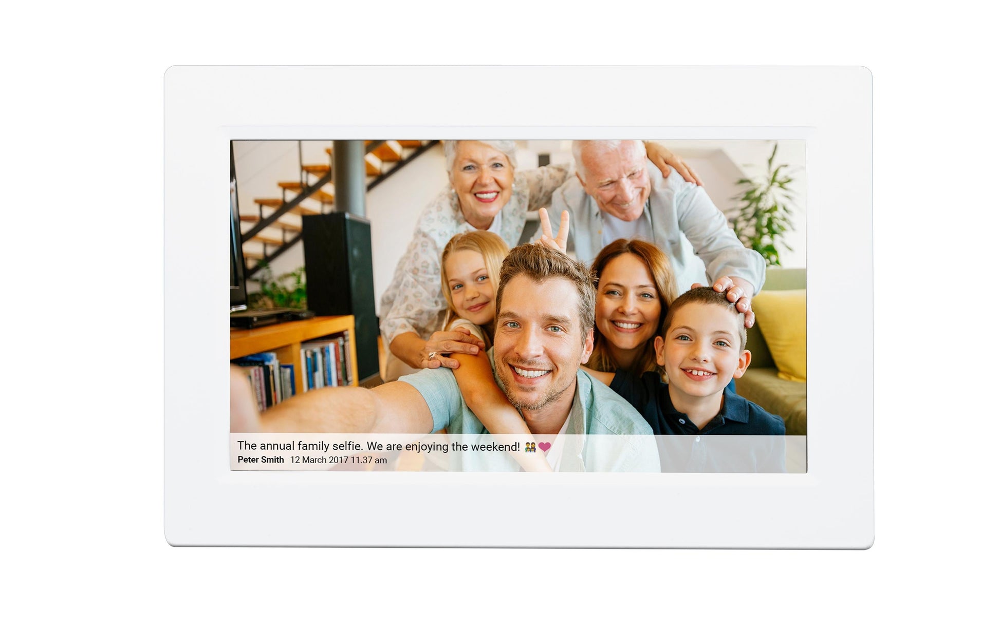 Denver PFF-1015W Digitaler Bilderrahmen – 10,1" – 1280 × 800 (WXGA), IPS – WLAN, Mikro-USB – microSD – Weiss