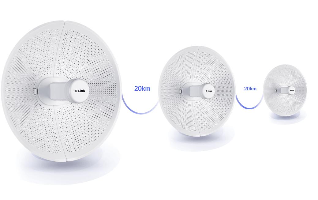 D-Link DAP-3712 – 5,18–5,825 GHz Funkbrücke, 1GbE, bis 20 km, 867 Mbit/s, IP66, Weiss