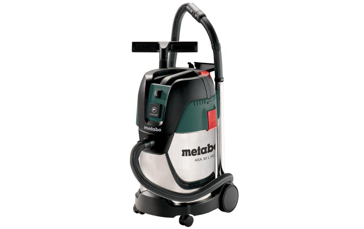 Metabo Absauganlage ASA 30 L PC INOX – 2-in-1, 1250 W, 25 l, Netzbetrieb