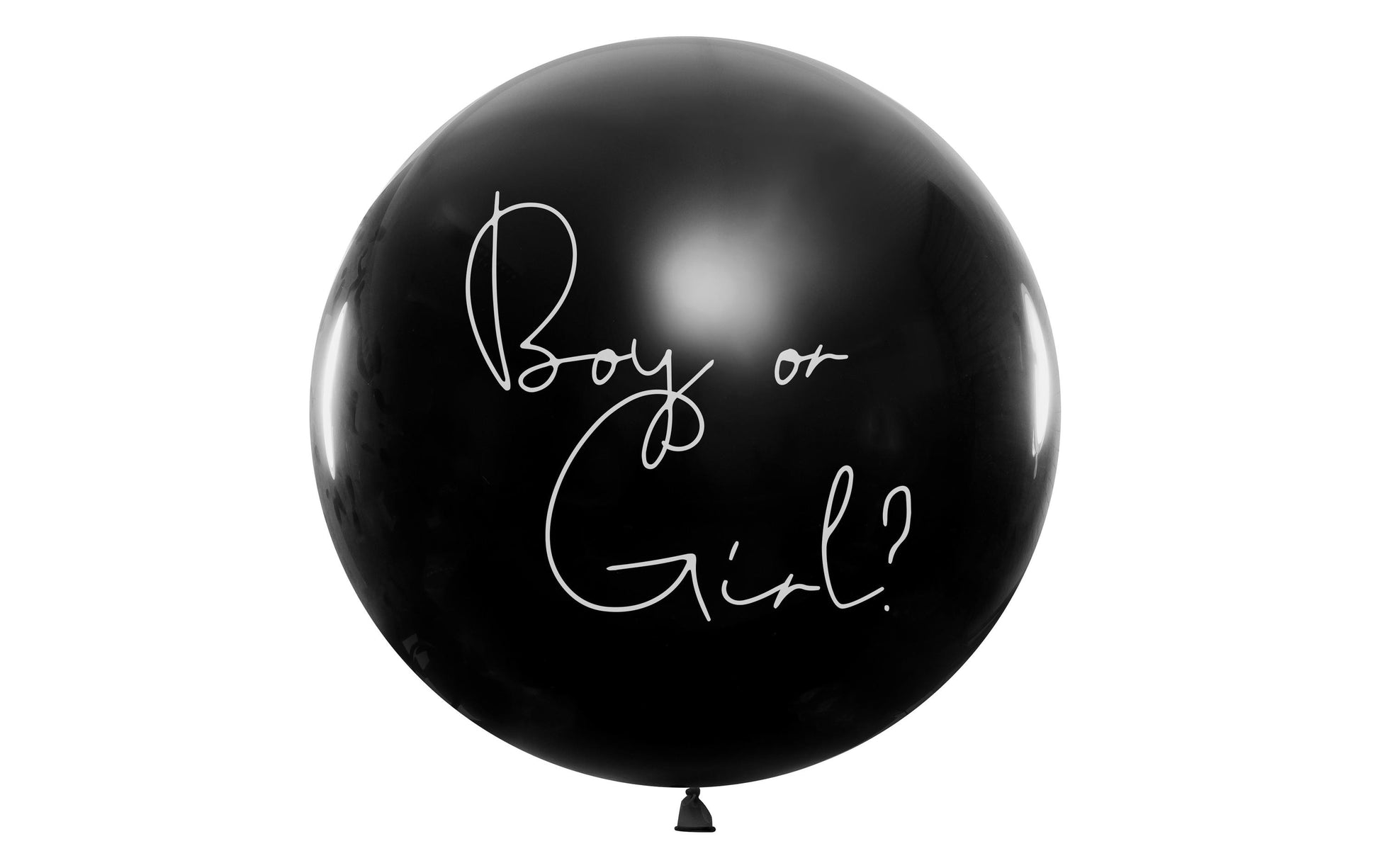 PartyDeco Gender Reveal Ballons Mädchen – schwarz/weiss – Ø 100 cm – Latex – 1 Stk