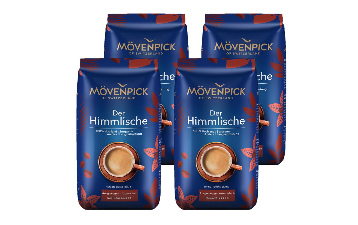 Mövenpick Der Himmlische – Kaffeebohnen – Café Crème, 100% Arabica, mittel, 4×1 kg