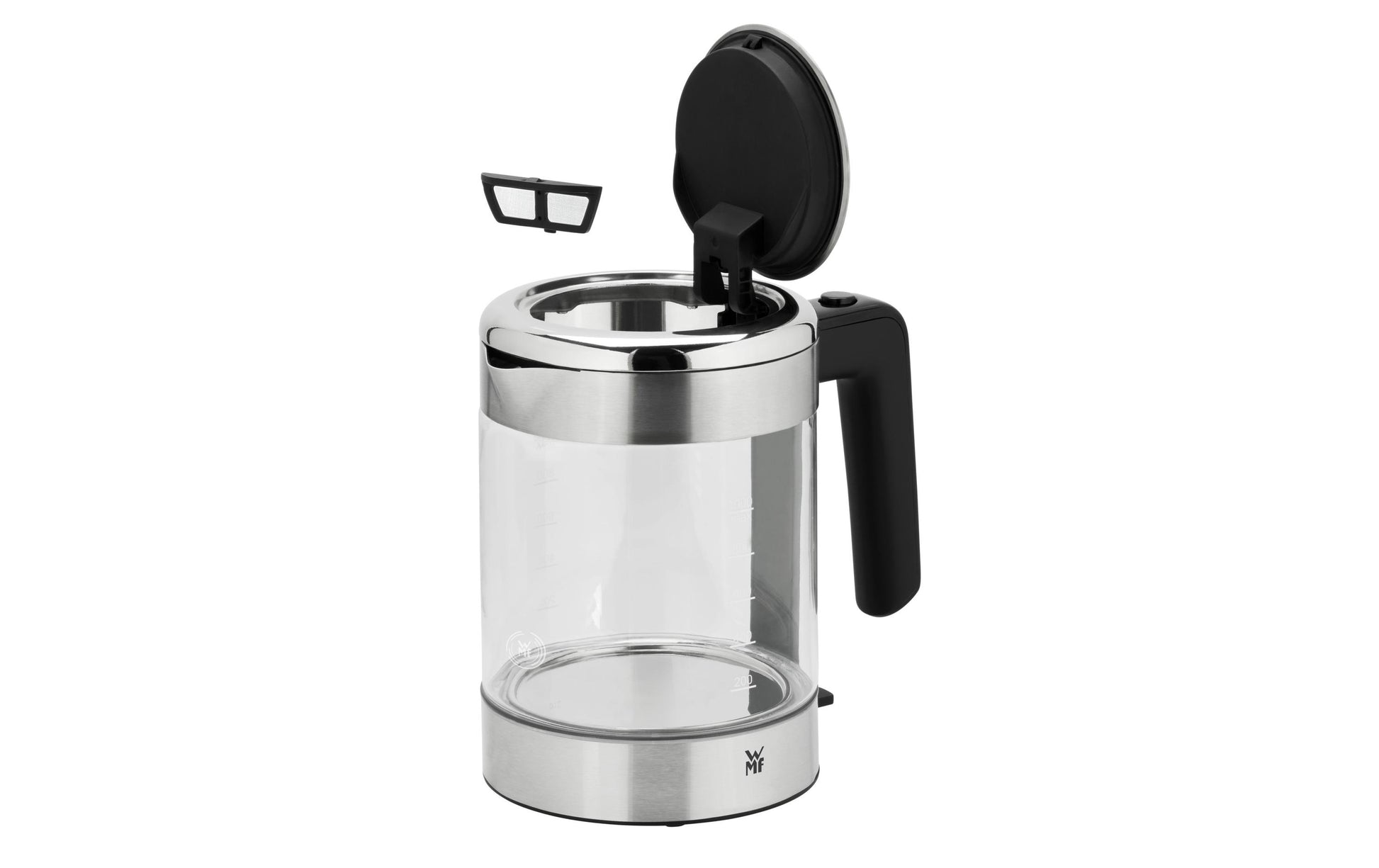 WMF KITCHENminis 0413190011 – Wasserkocher 1,0 l, 1900 W, Glas, Transparent