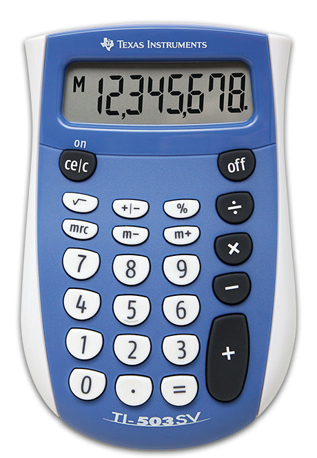 Texas Instruments Taschenrechner TI-503SV – 8-stellig – Batteriebetrieben – Blau/Grau