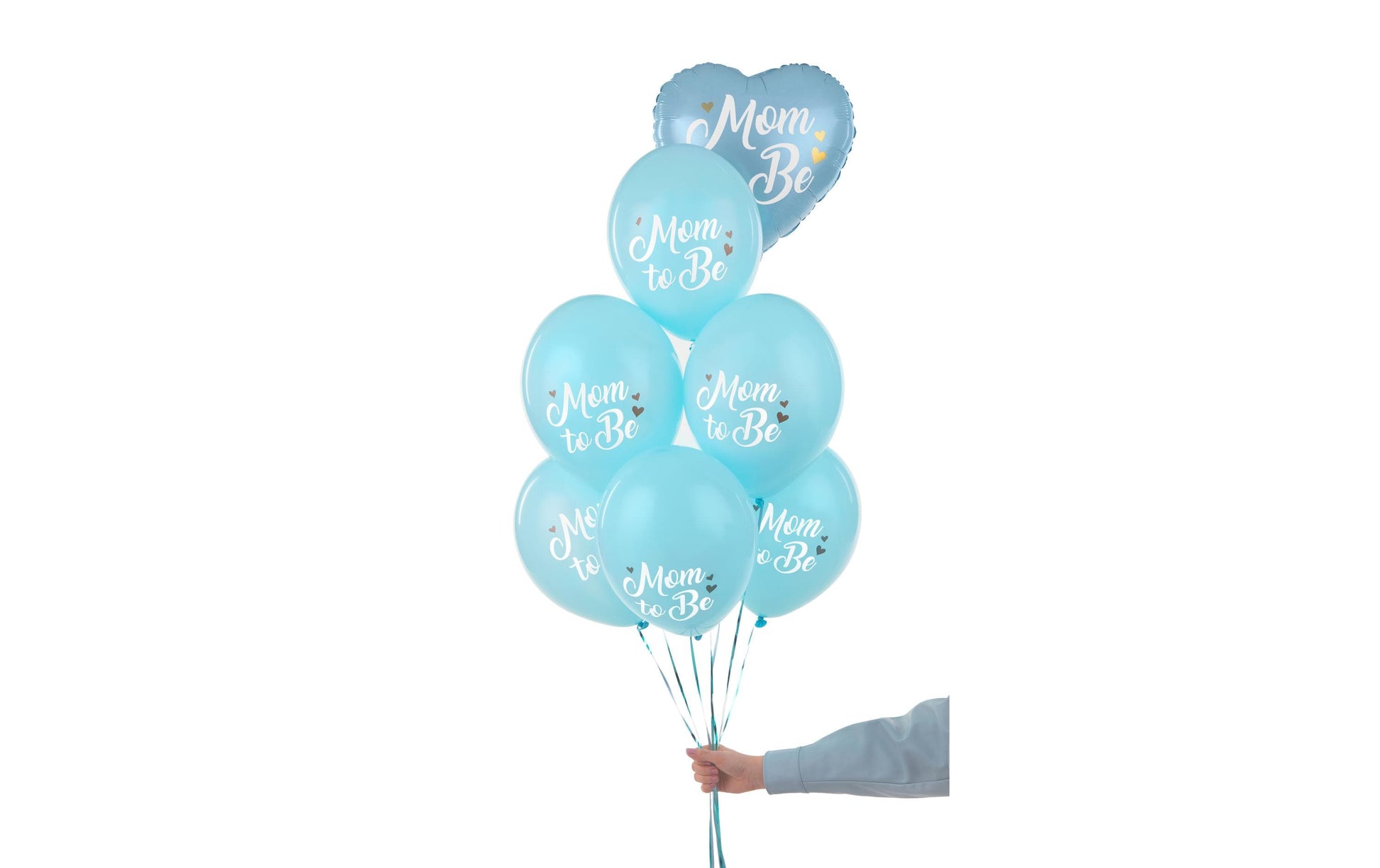 PartyDeco Luftballons Babyshower – Blau – Ø 30 cm – Latex – 6 Stk