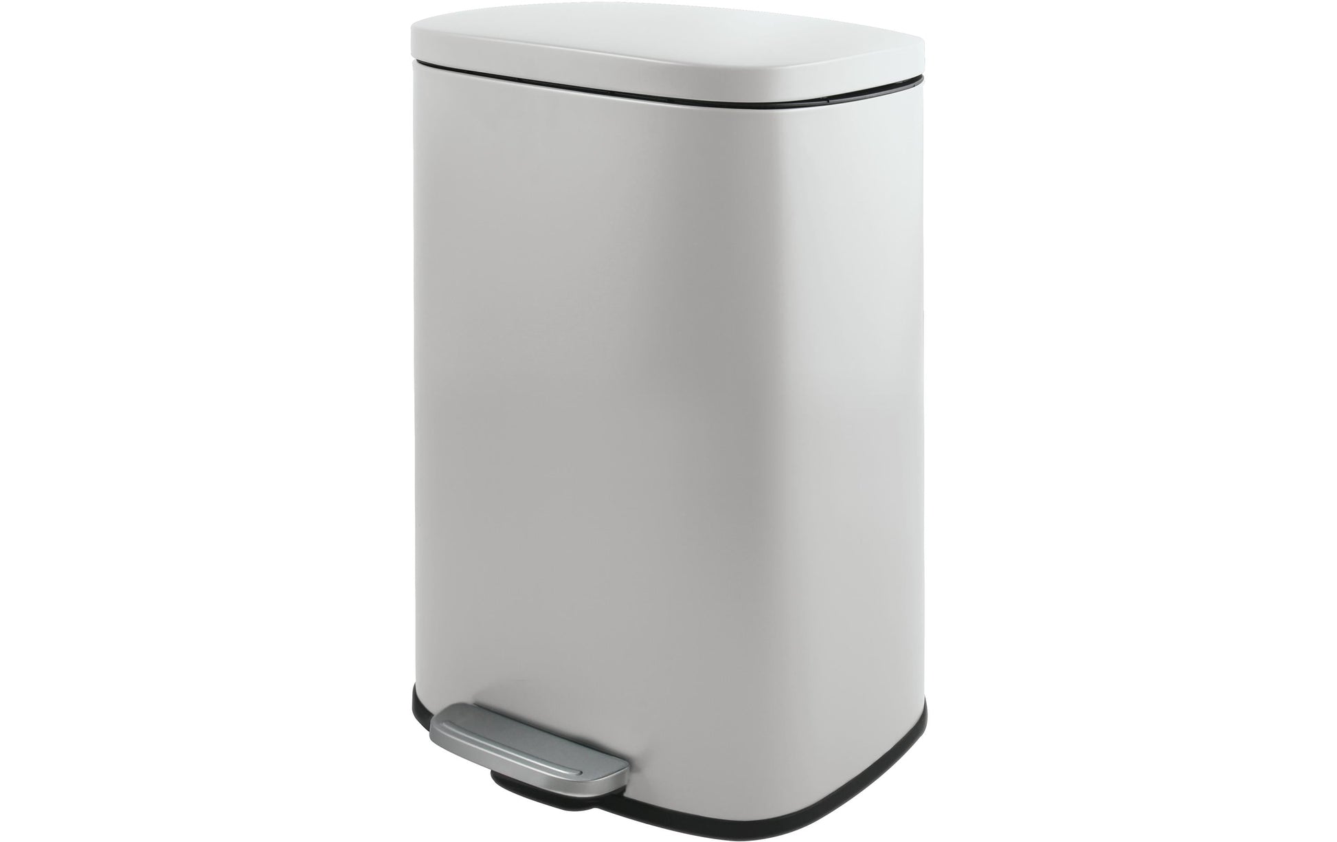 MSV Treteimer – 30 l – Stahl, rechteckig – weiss