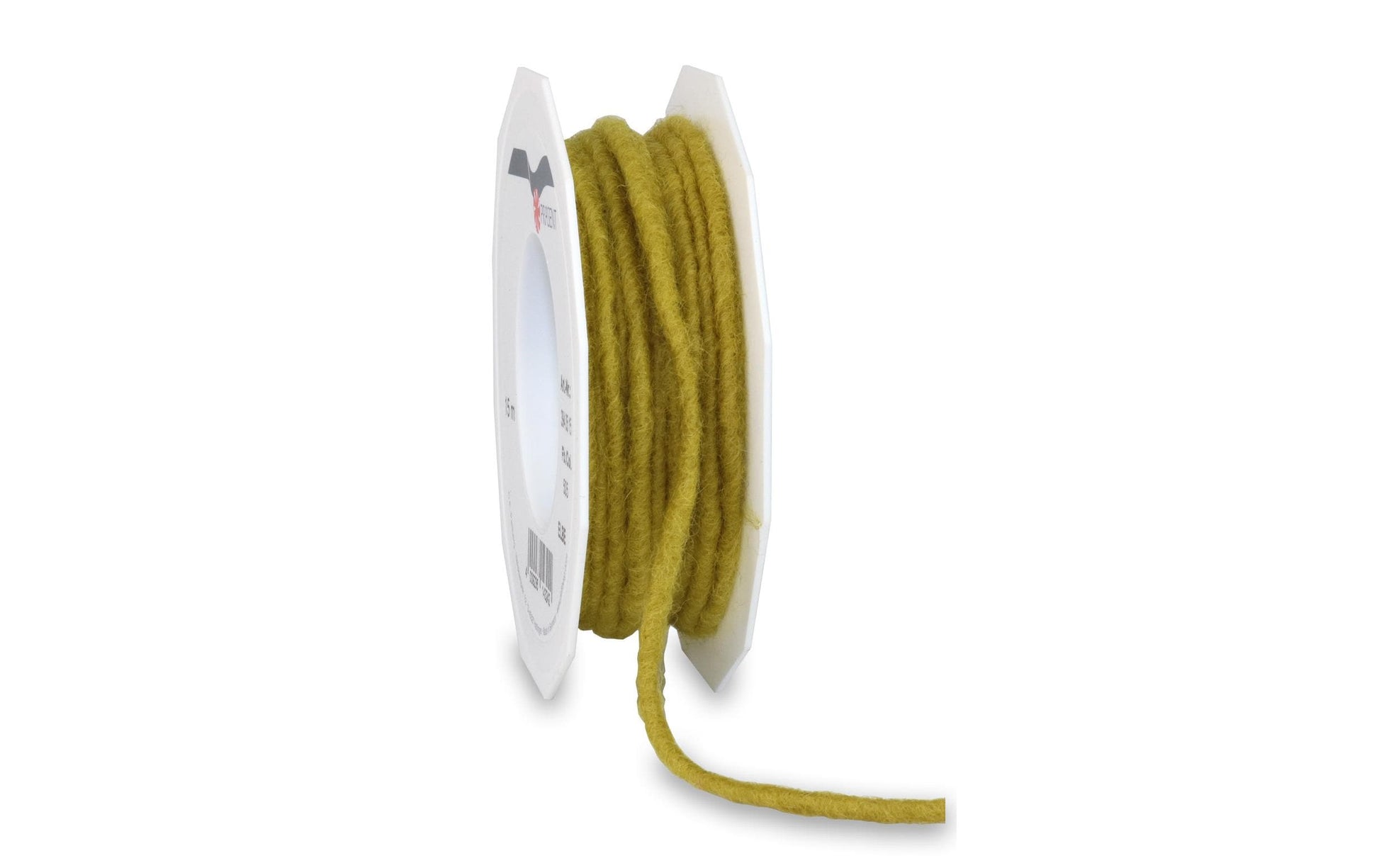 Pattberg Geschenkband Wolle Grün – 5 mm × 15 m – 1 Stk.