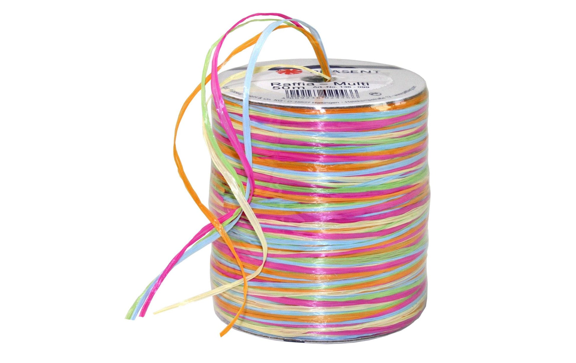 Pattberg Geschenkband Viskose Mehrfarbig – 2 mm × 50 m – 1 Stk.