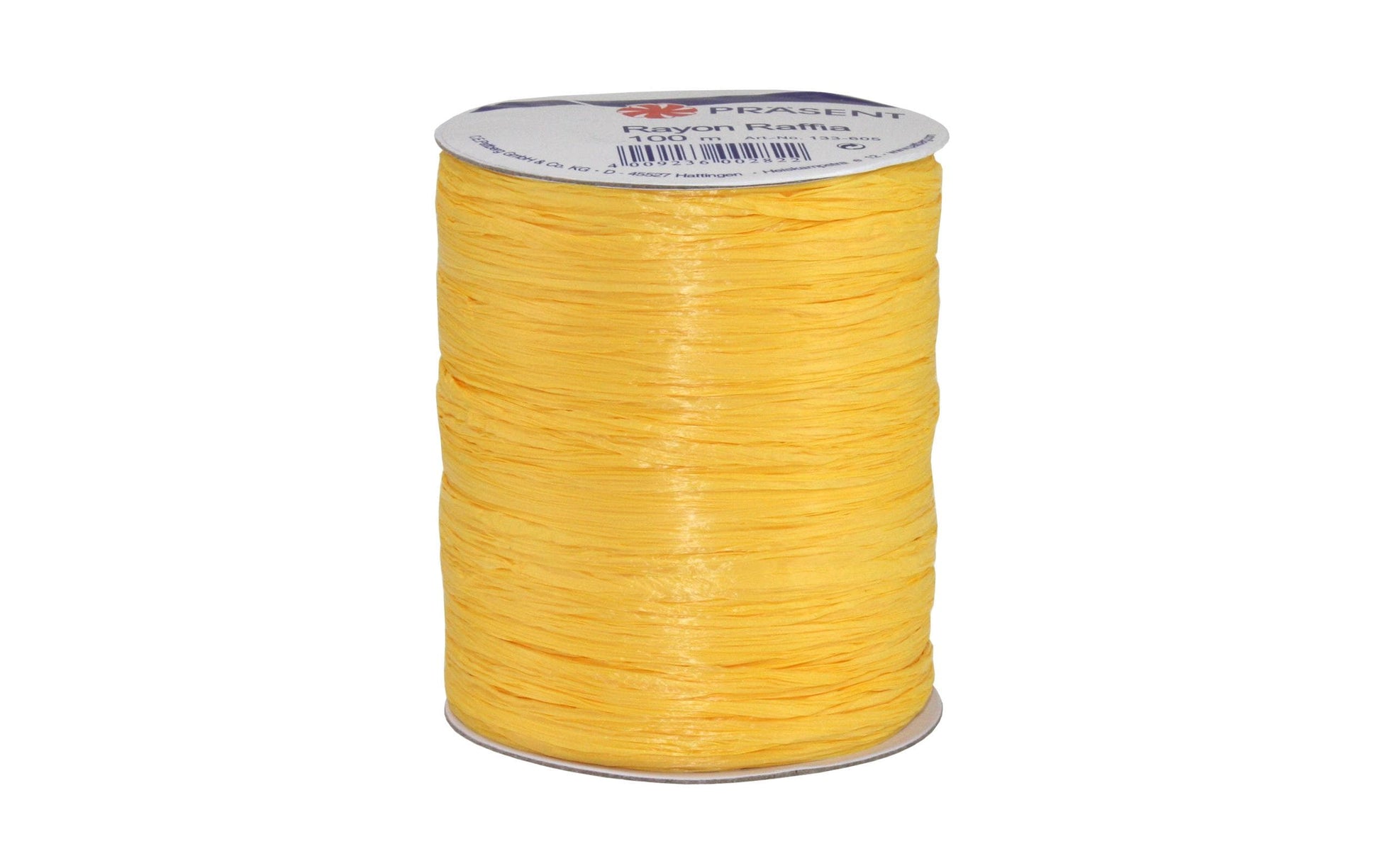 Pattberg Geschenkband Raffia Rayon Gelb – 5 mm × 100 m