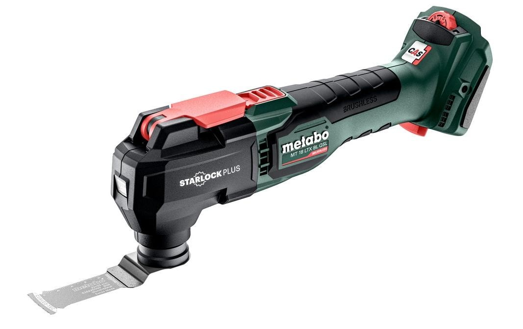 Metabo Akku-Multifunktionswerkzeug Solo – MT 18 LTX BL QSL, 18 V, Schwarz/Orange