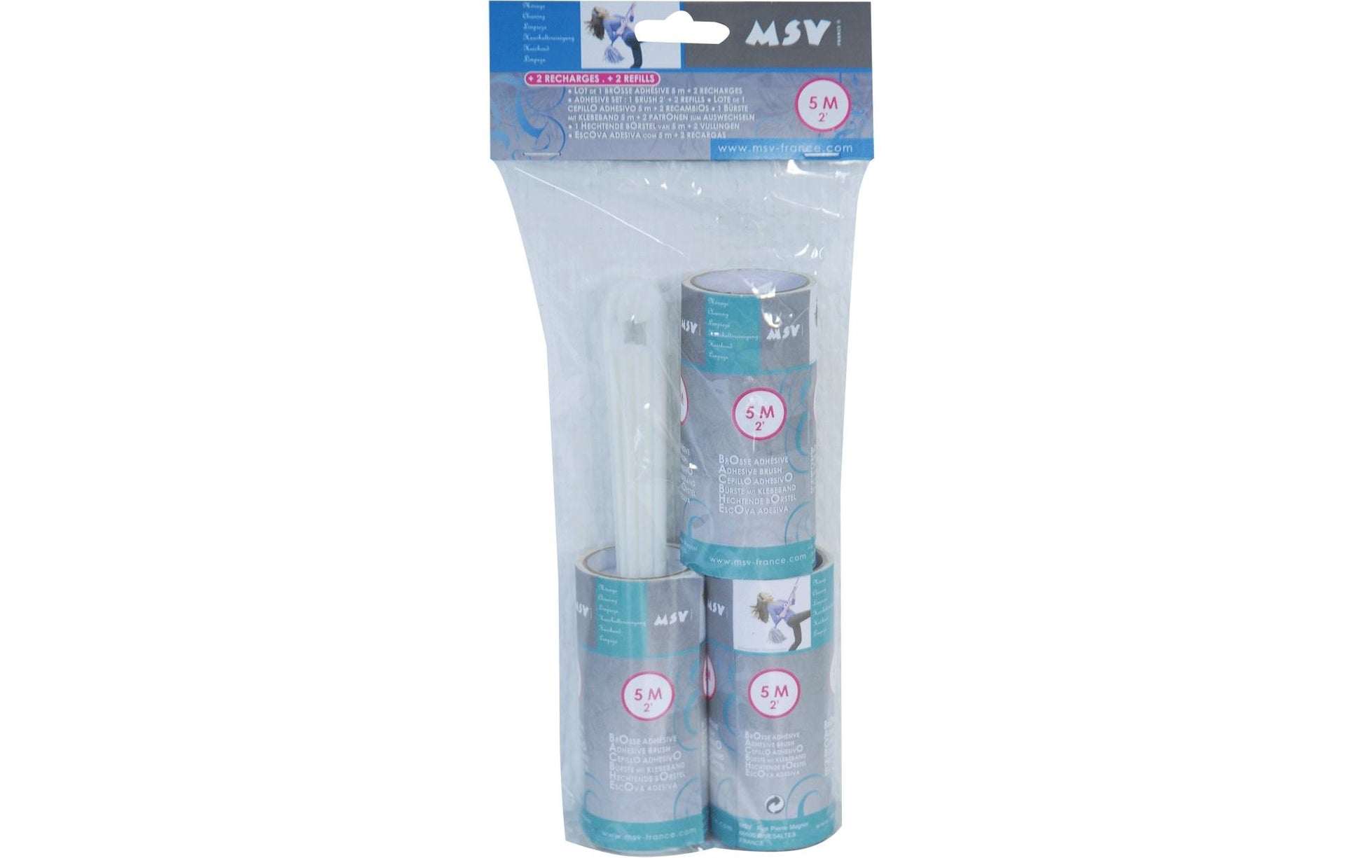 MSV Kleiderrolle – Papier, Weiss – 5,0 × 5,0 × 20,0 cm