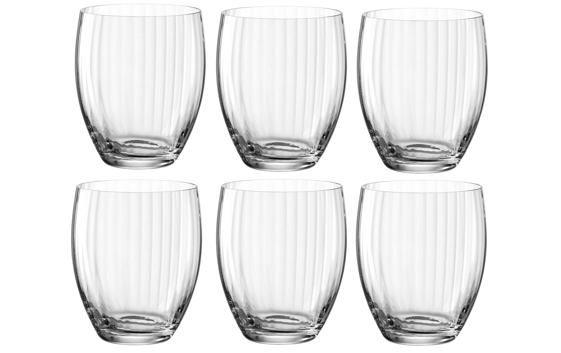 LEONARDO Poesia Whiskeyglas – 0,38 l, Kristallglas, transparent, spülmaschinenfest, 6 Stück