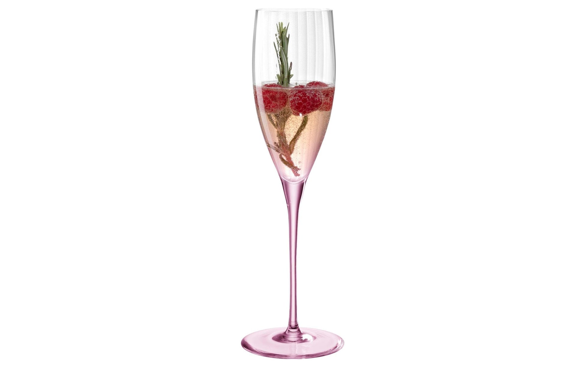 LEONARDO POESIA Sektglas – 0,25 l, Kristallglas, Rosa, Spülmaschinenfest, Bruchfest, 6 Stück