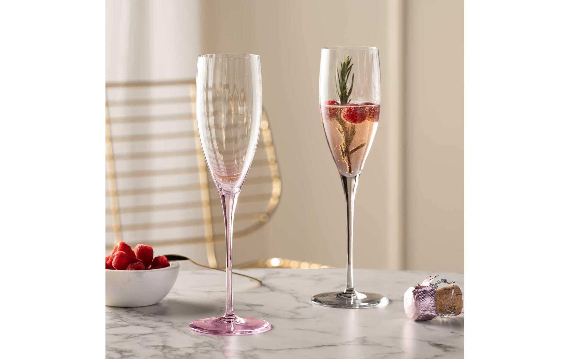 LEONARDO POESIA Sektglas – 0,25 l, Kristallglas, Rosa, Spülmaschinenfest, Bruchfest, 6 Stück