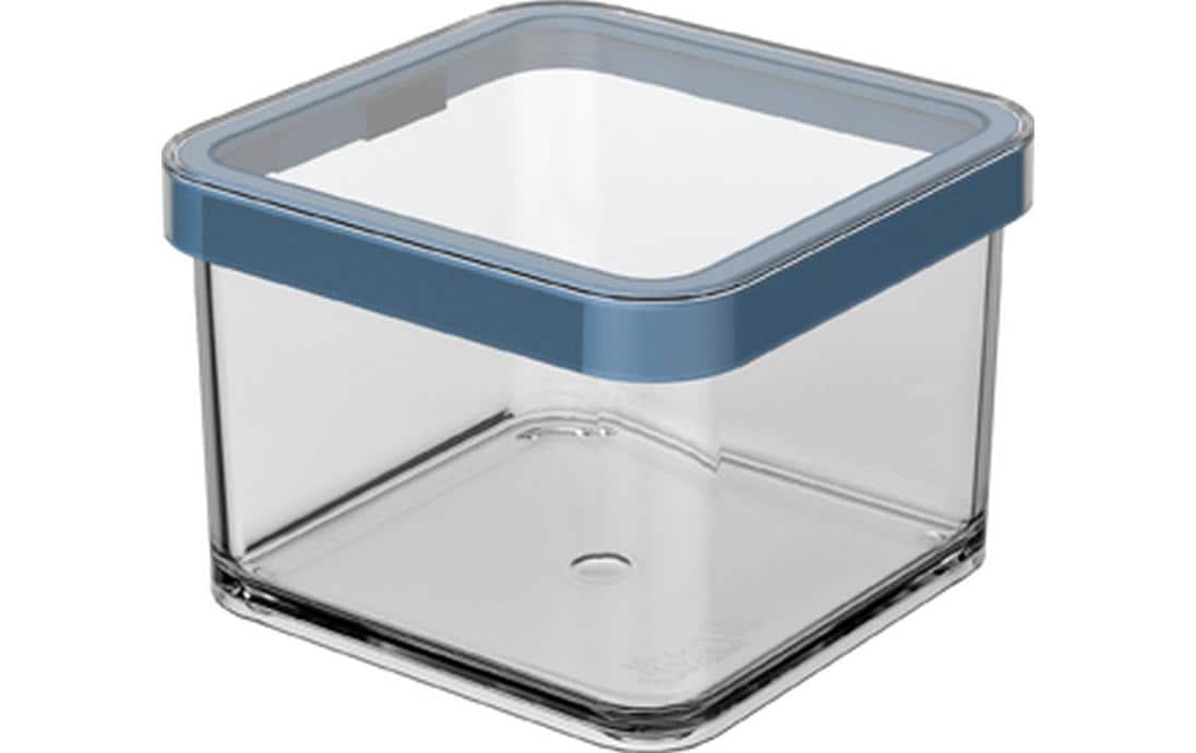Rotho Vorratsdose 500 ml, 10 × 10 × 7,2 cm, Kunststoff (SAN), transparent/blau