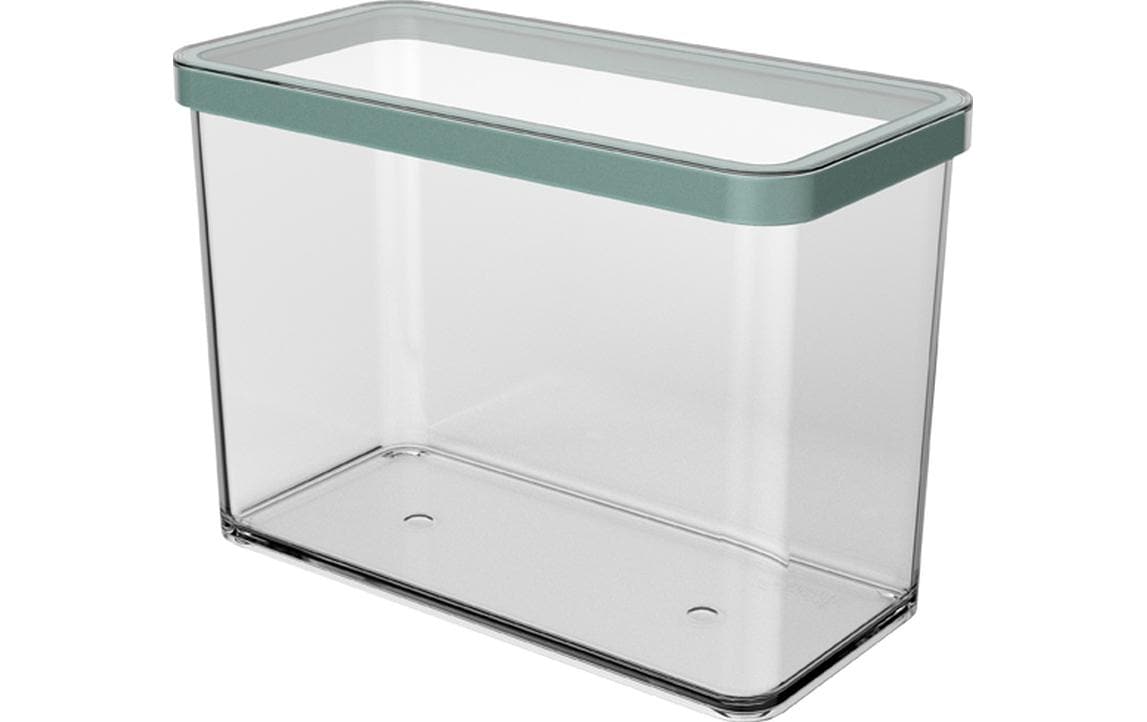 Rotho LOFT – Vorratsdose 2,1 l, 20 × 10 × 14,2 cm, Kunststoff (SAN), transparent/grün