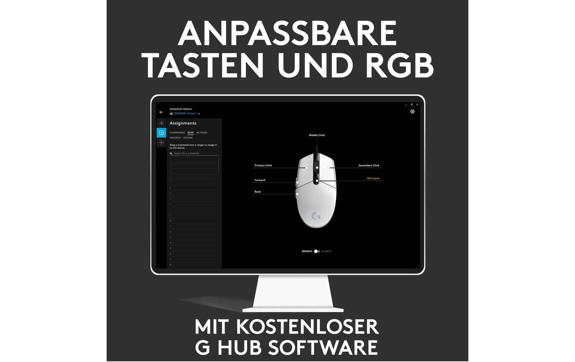 Logitech G G203 – Gaming-Maus – Kabelgebunden (USB‑A), 8000 DPI, RGB-Beleuchtung, Schwarz