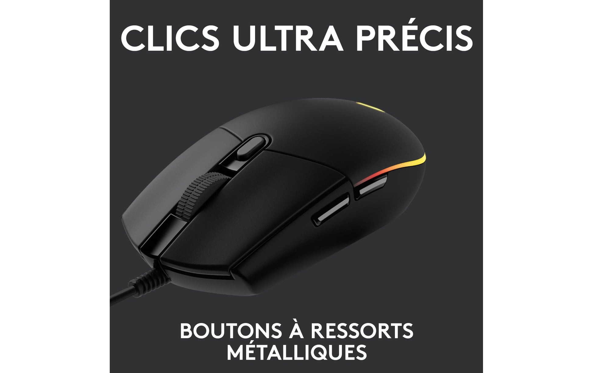 Logitech G G203 – Gaming-Maus – Kabelgebunden (USB‑A), 8000 DPI, RGB-Beleuchtung, Schwarz