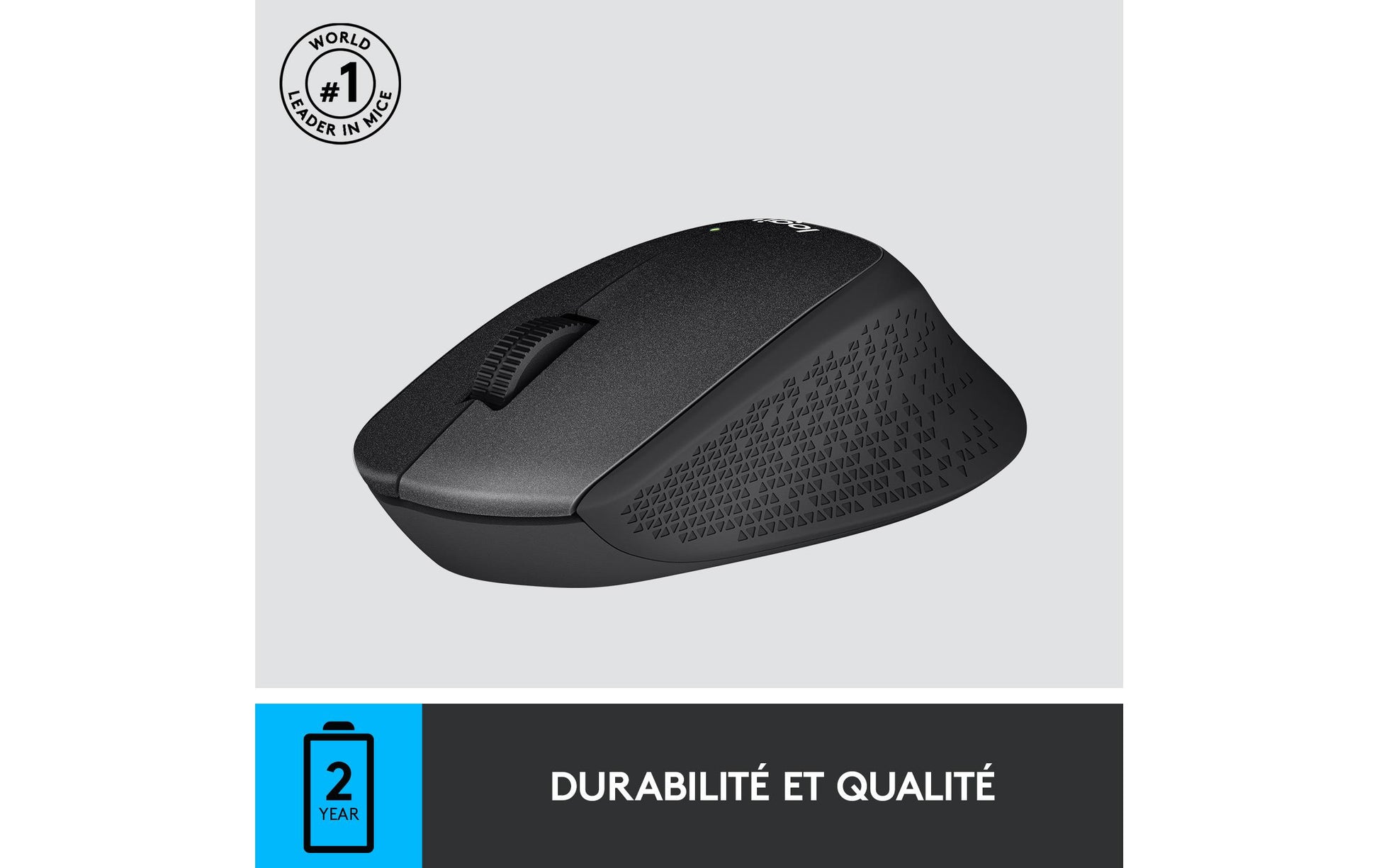 Logitech M330 Silent Plus Maus – kabellos, 2,4 GHz, Silent-Tasten, schwarz