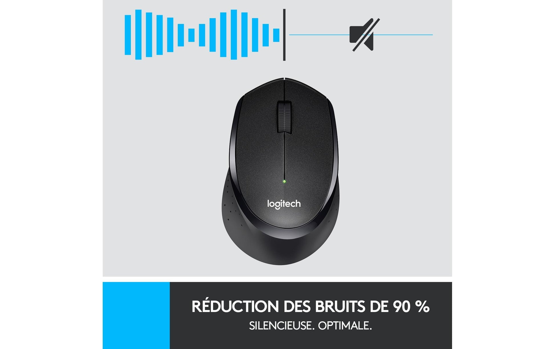 Logitech B330 Silent Plus Business-Maus – kabellos, 2,4 GHz, Silent-Tasten, schwarz