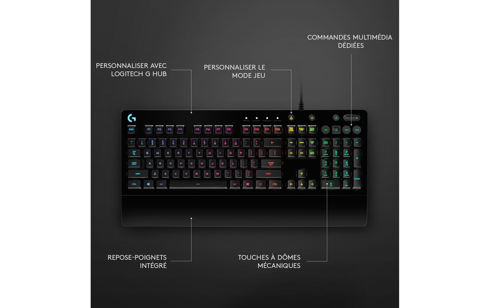 Logitech G G213 Prodigy – Gaming-Tastatur – kabelgebunden, USB-A – RGB – QWERTZ (DE) – Schwarz