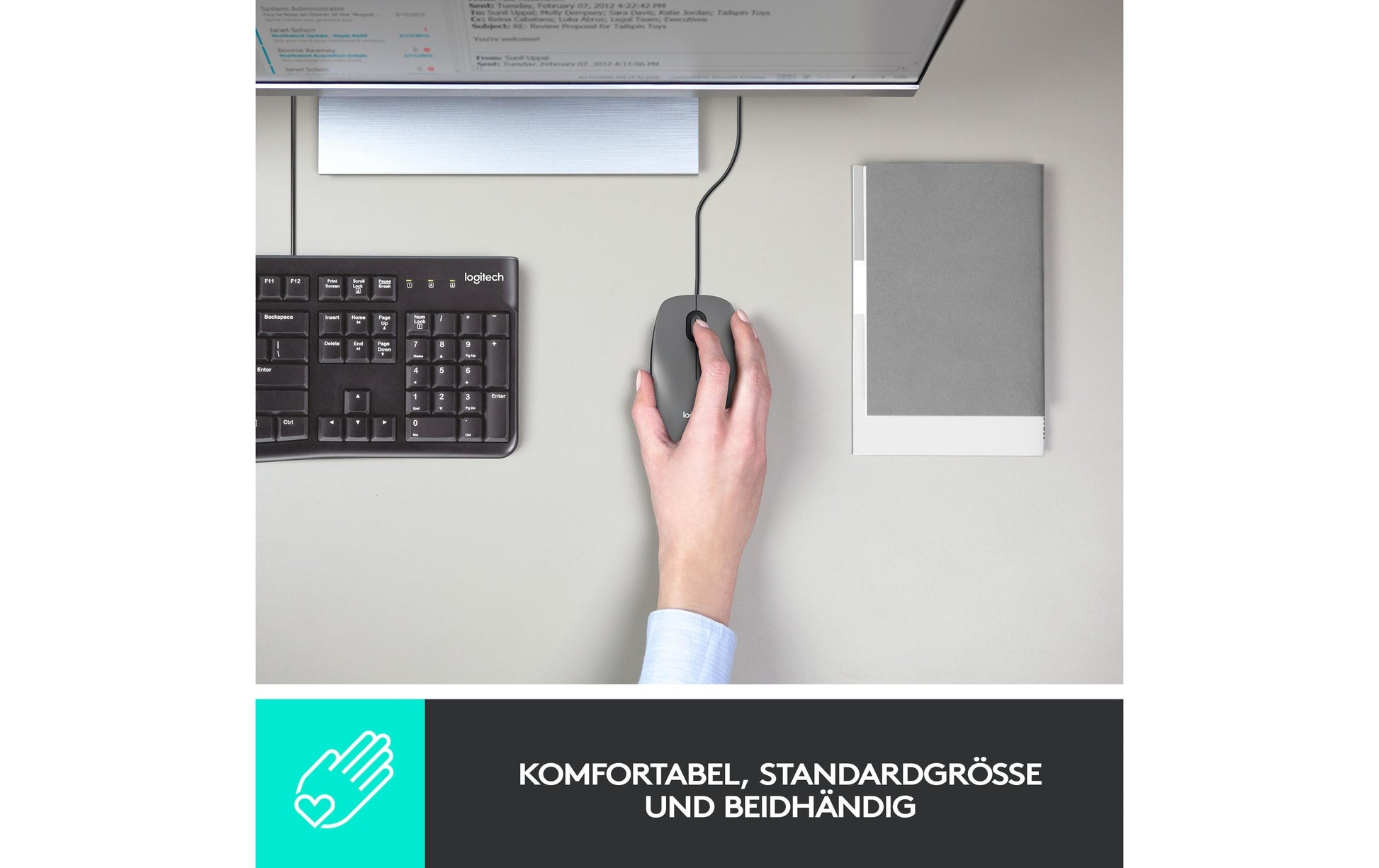 Logitech M100 Maus – Schwarz