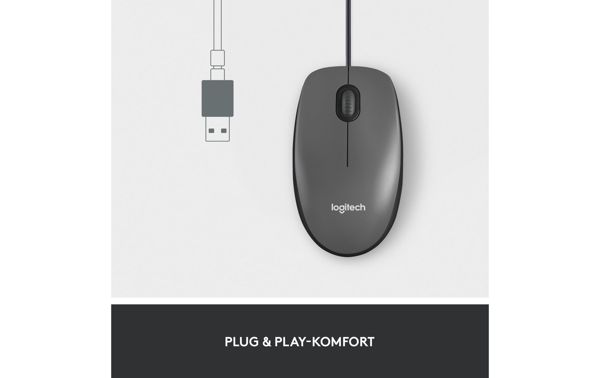 Logitech M100 Maus – Schwarz