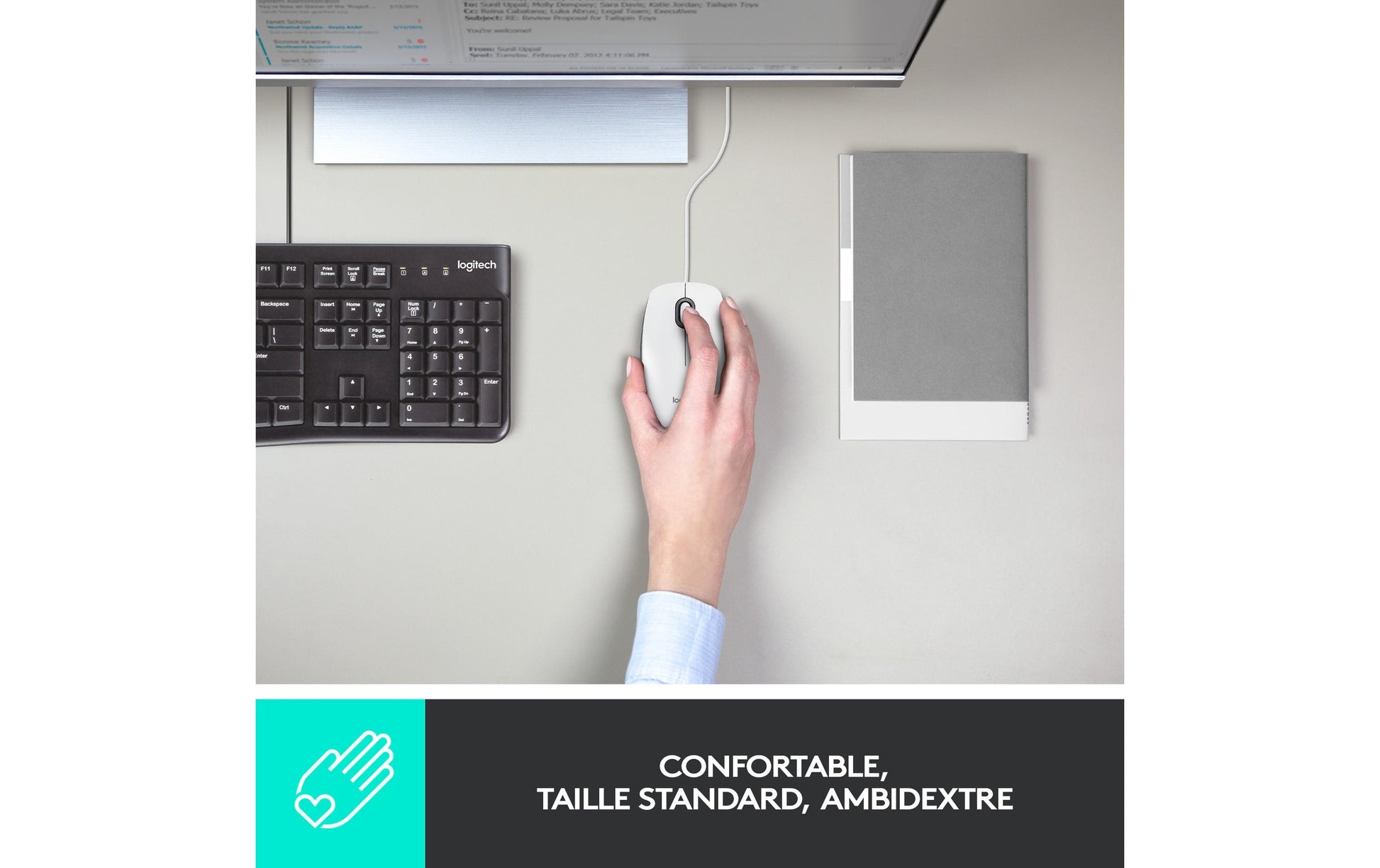 Logitech M100 Maus – Weiss