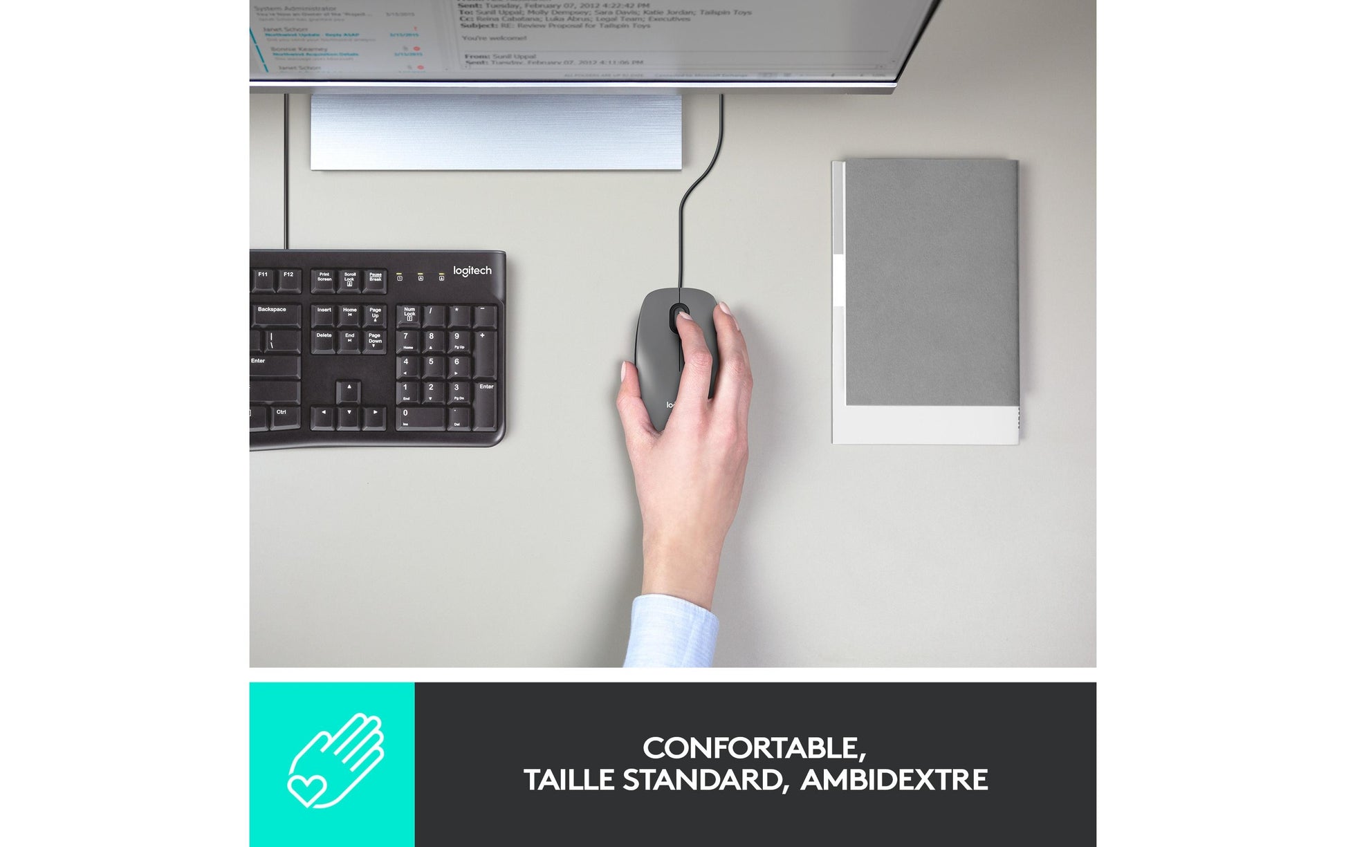 Logitech M100 Maus – Schwarz