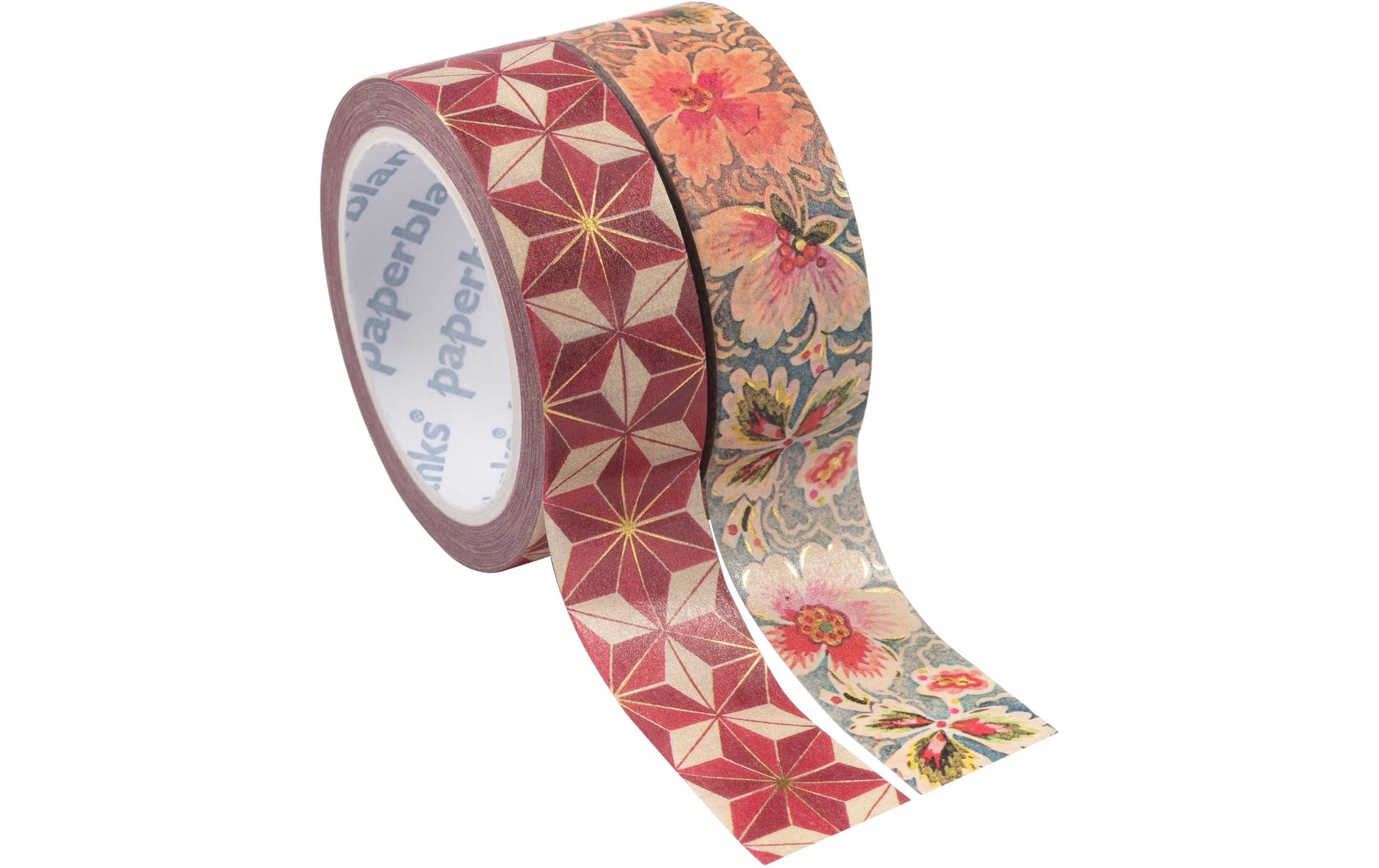 Paperblanks Washi Tape – 15 mm × 10 m, mehrfarbig, Papier, 2 Rollen