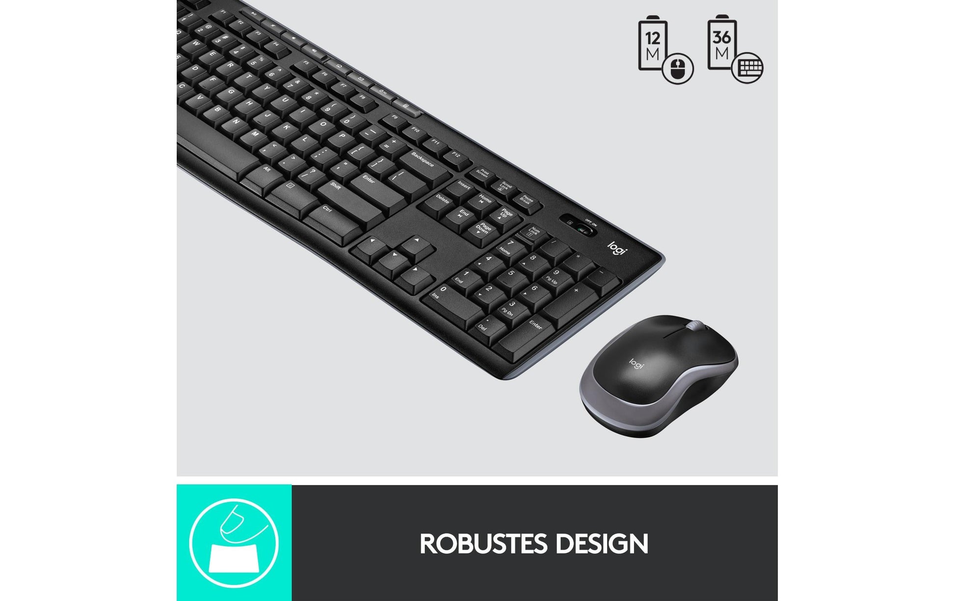 Logitech MK270 – Tastatur, kabellos, US-Layout (EN)
