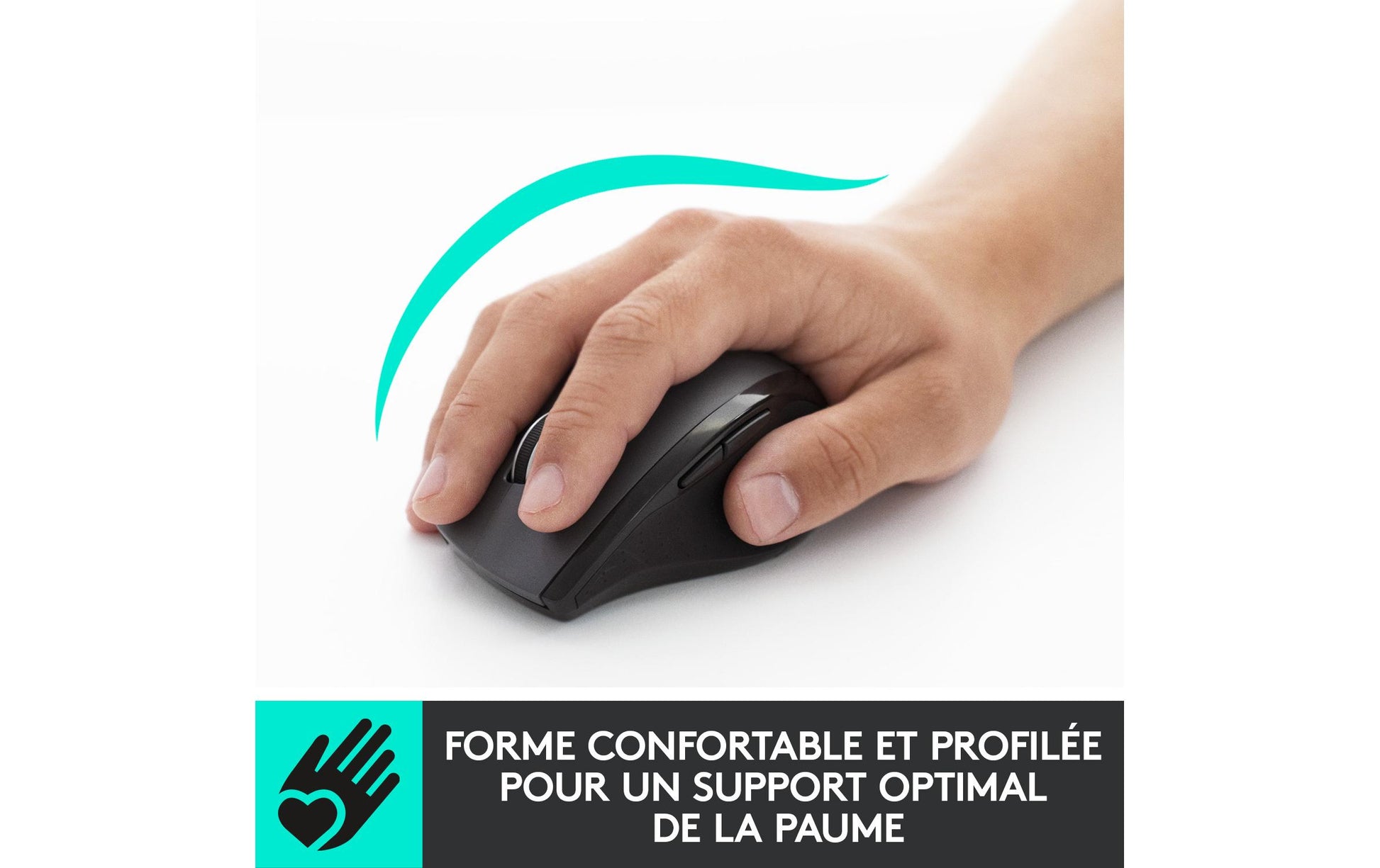 Logitech M705 Maus – kabellos, Bluetooth + 2,4 GHz, Batterieladeanzeige, Anthrazit
