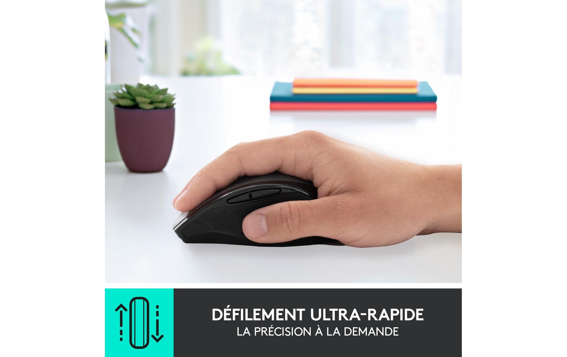 Logitech M705 Maus – kabellos, Bluetooth + 2,4 GHz, Batterieladeanzeige, Anthrazit
