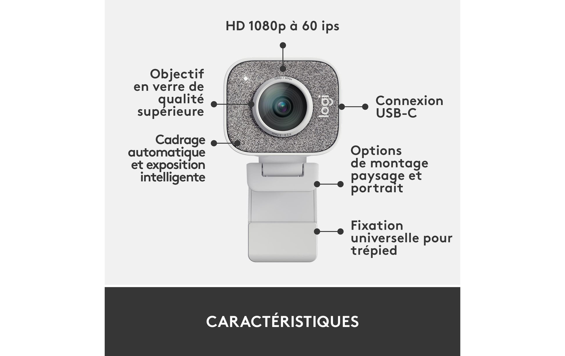 Logitech StreamCam – Webcam – Off-White